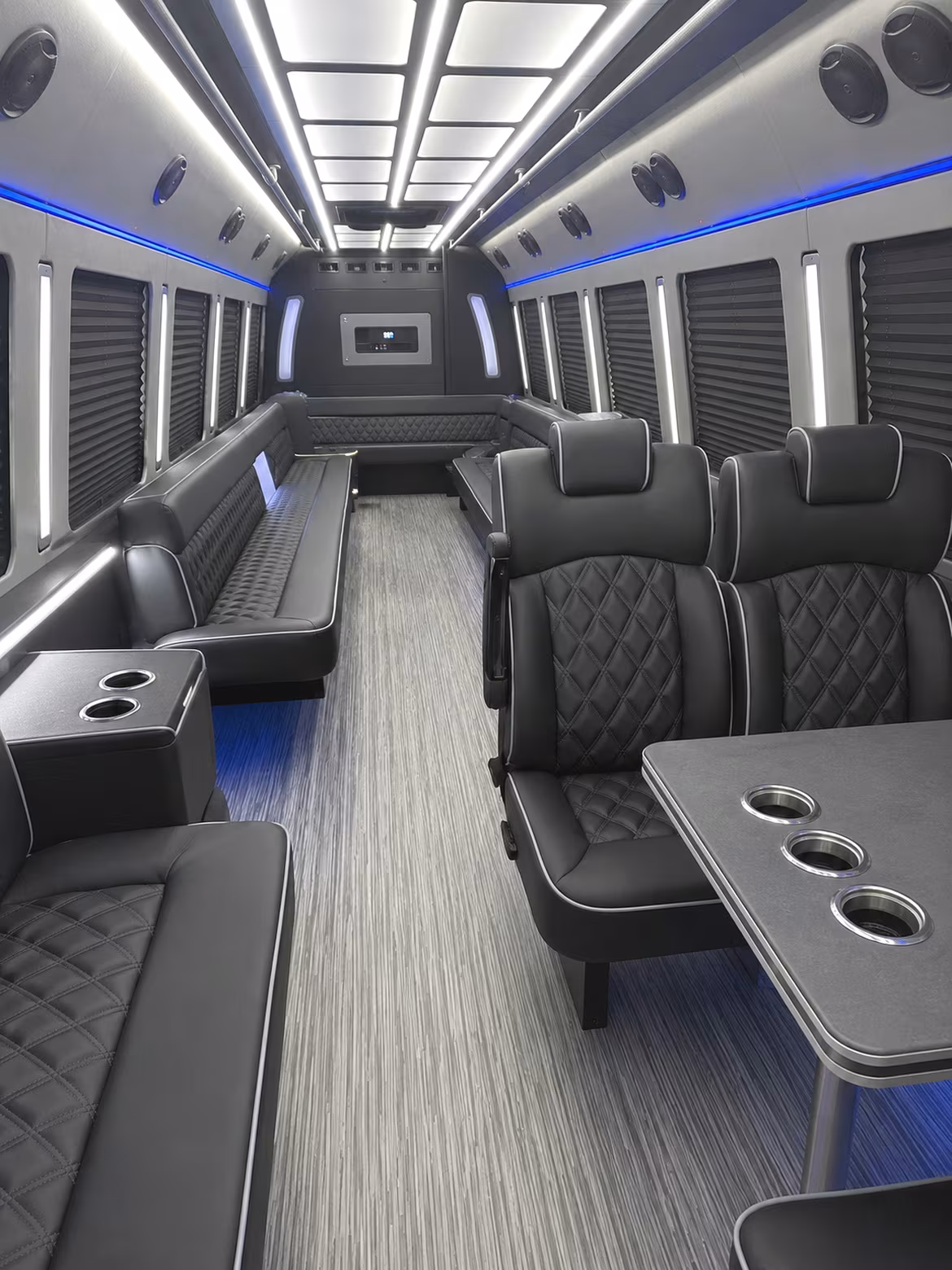 marana 25 passenger party bus inside