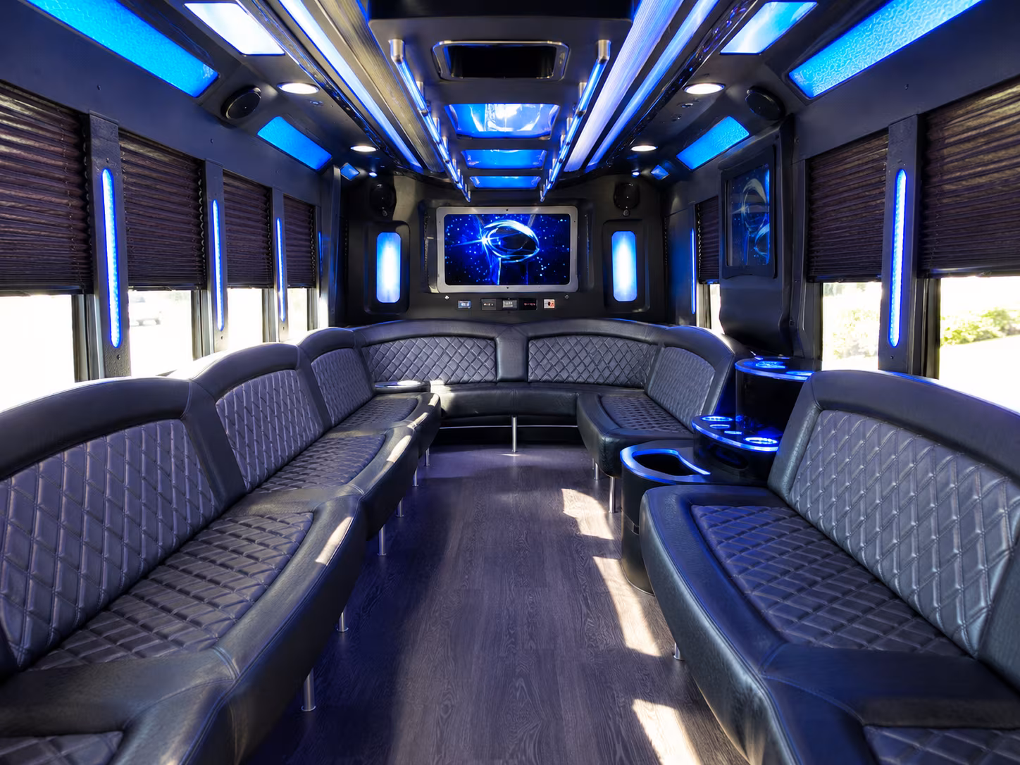marana 28 passenger party bus inside