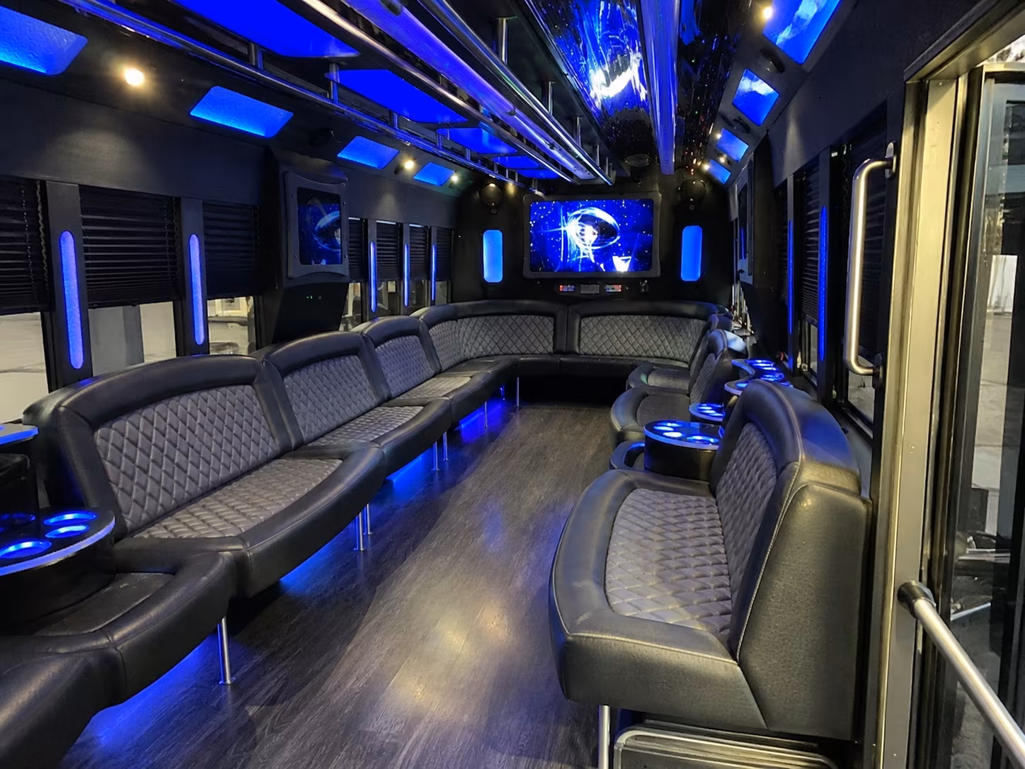 marana 28 passenger party bus interior